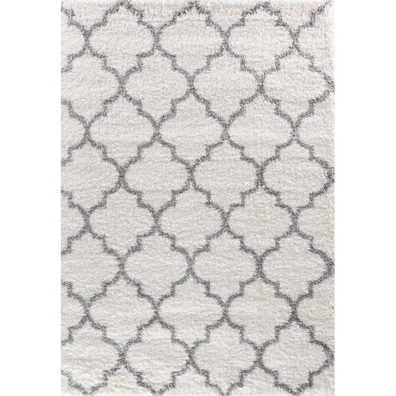 Stanwyck Geometric Shag Area Rug, Rectangle 80 x 150cm
