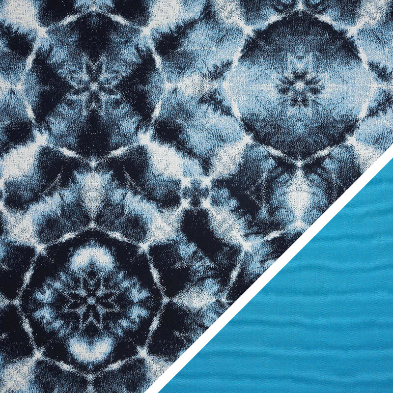 Coussin Ledge, Shibori bleu