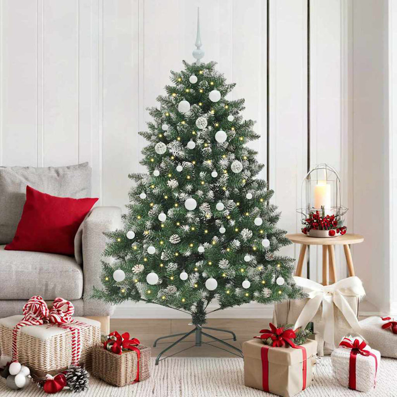 Artificial Christmas Tree with Stand, 4.92' H, White