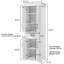 Freestanding Bathroom Storage Linen Cabinet-1905603245