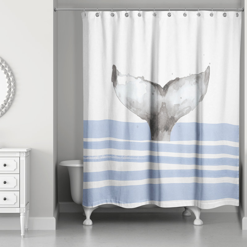 Arvizu Single Shower Curtain, Blue