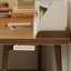 Bureau d'écriture brun en bois massif en forme de L-801507801-801507805