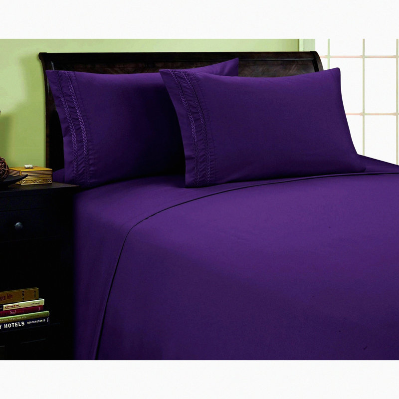 Luxury Silky Soft Premier Chain Design Sheet Set - Wrinkle & Fade Resistant - Queen\ - Deep Pocket - Hotel Quality Luxe Bedding