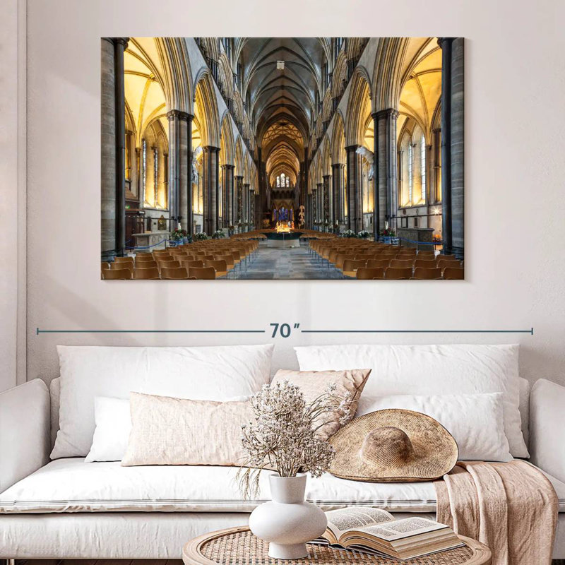 Nef Adella de la cathédrale de Salisbury, H 34 po x l 51 po