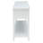 Rectangular Console With White Finish And 2 Organization Table 2 Open Shelf In Style
