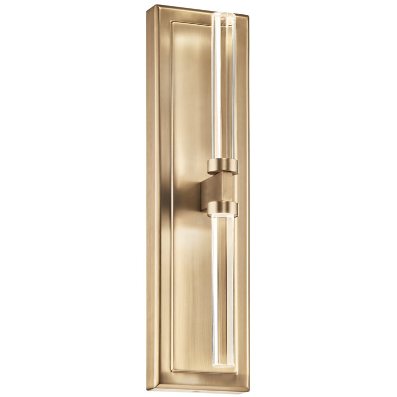 Applique murale pour salle de bain à 2 lumières DEL Leupp, Bronze
