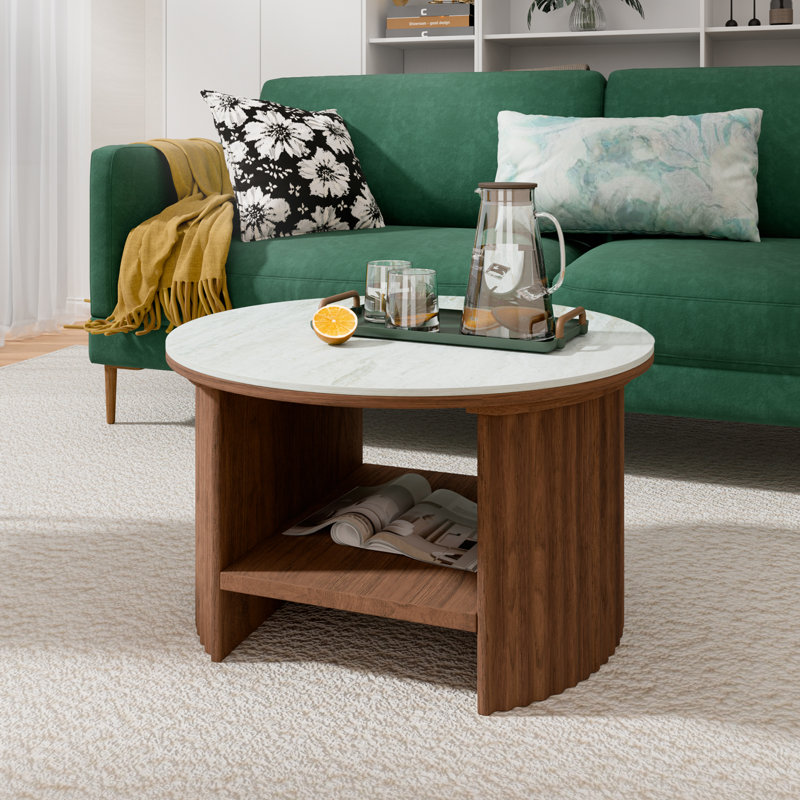 Wound Round Coffee Table, Beige