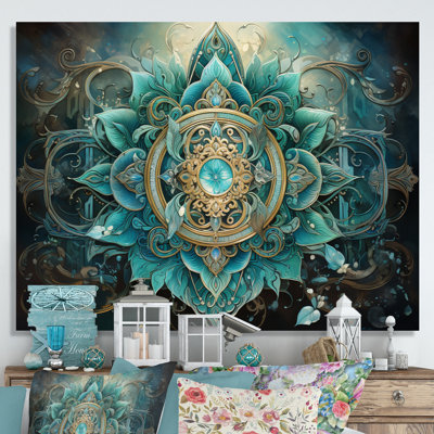 «Hinduisim Sacred Om Symbole» - Art mural sur toile de l'hindouisme