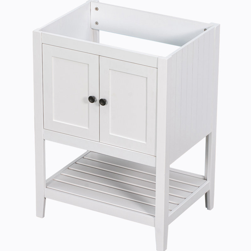 23.70'' Single Bathroom Vanity Base Only, White