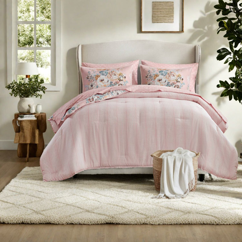 Ensemble de literie à motif floral rétro en polyester ultra-doux rétro, parfait pour la décoration intérieure