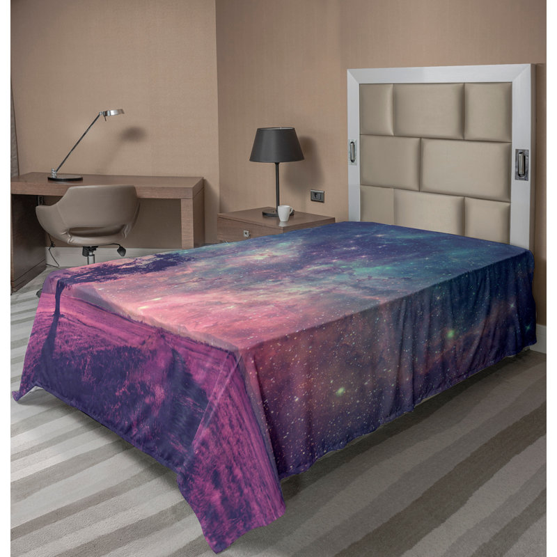 Drap de dessus galaxie Ambesonne Lonely Tree View, Simple