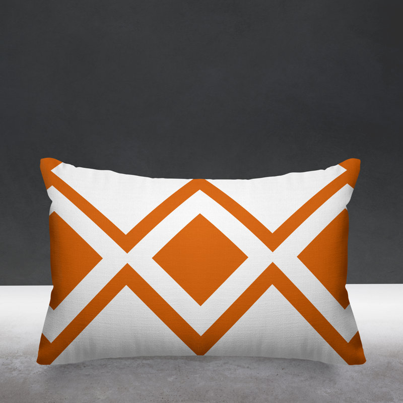 Coussin décoratif intérieur / extérieur Halsey Loop, Orangé