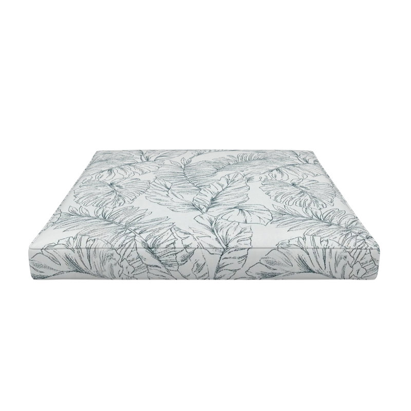 Sunbrella® Outdoor Ottoman Seat Cushion, 20" W x 22" D, Calm Laurel