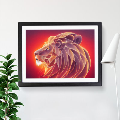 XH1022-8880X The Abstract Lion - Single Picture Frame Print