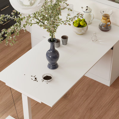 Table de salle à manger relevable avec armoire garde-manger