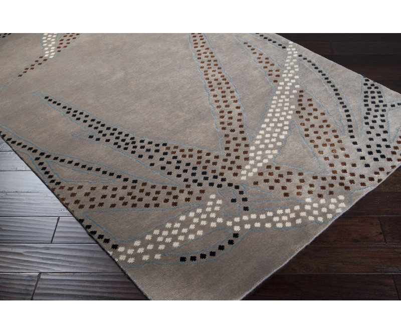 Heritage Hand Knotted Wool Floral Indoor Rug, Rectangle 5' x 8'
