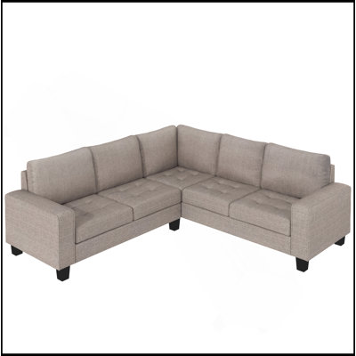 Orisfur. Sectional Corner Sofa L-Shape Couch Space Saving With Storage Ottoman & Cup Holders Design For Large Space Dorm Apartment