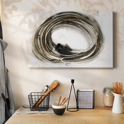 Golden Social Circles I-Gallery Wrapped Canvas