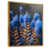 Toile avec cadre flottant or