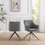 Calley Luxury Bucket Tub Swivel Dining and Office Chair with Metal Legs (Set of One)-2028567626-2022930144