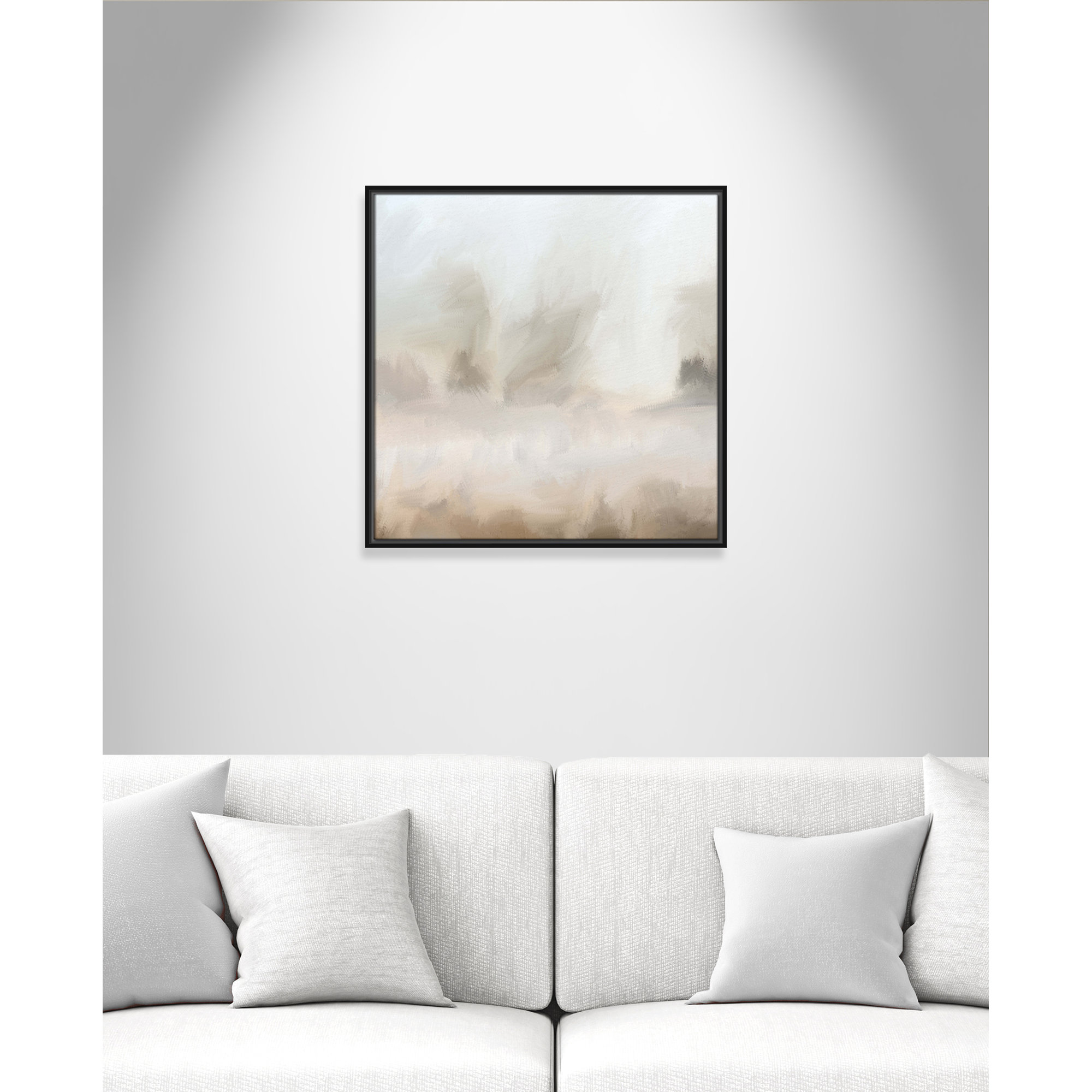 Mirage - Floater Frame Canvas, 25.5" W x 25.5" H, Black