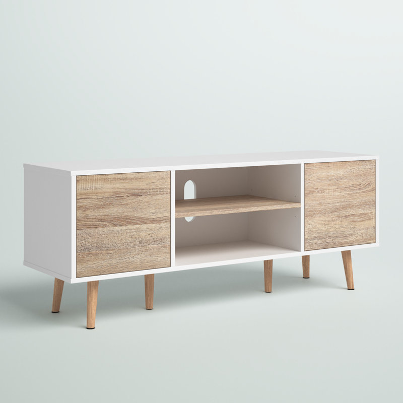 Hearon TV Stand for TVs up to 60", 60", White/Cream