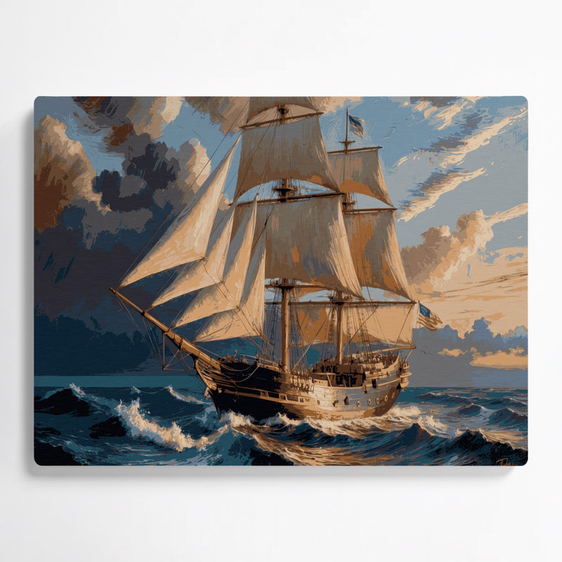 Art mural nautique classique gris nautique, H 11 po x l 14 po
