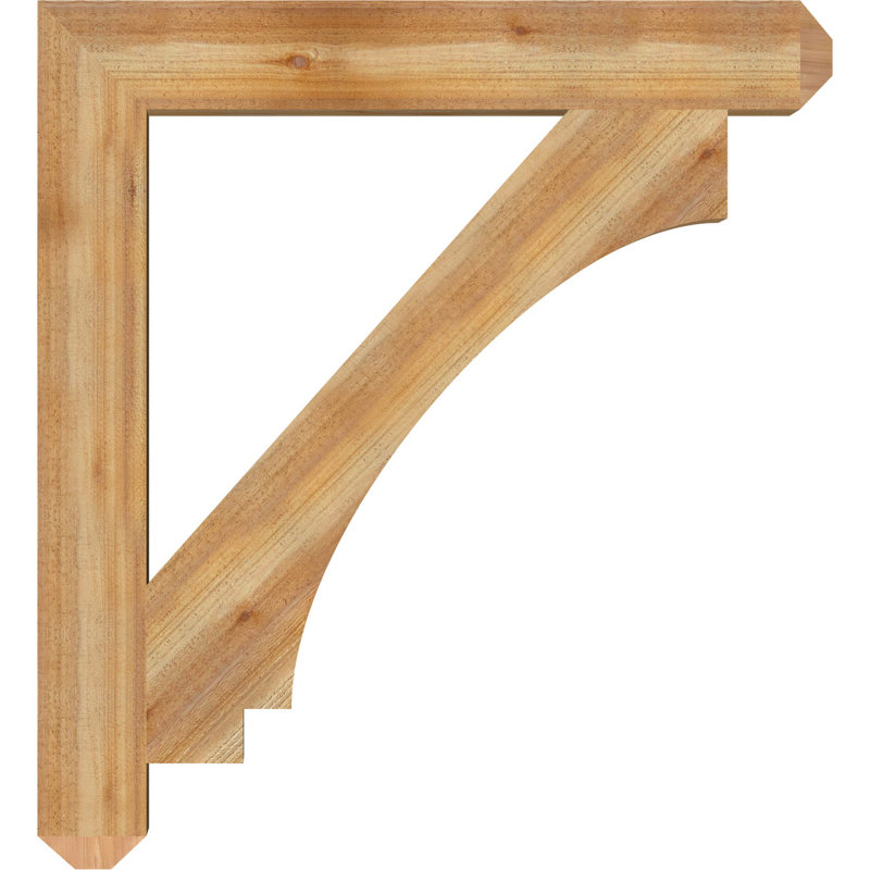 H 6 po x P 6 po Support en bois / corbeau, H 48 po x l 6 po x P 44 po, Cèdre rouge