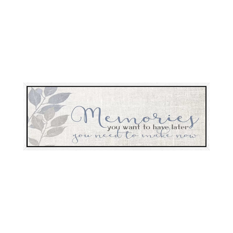 Memories IV by Kimberly Allen - Panoramic Print on Canvas, White Framed, 50.8cm H x 152.4cm W x 3.81cm D