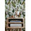 Papier peint floral feuille d'aquarelle tropicale blanc