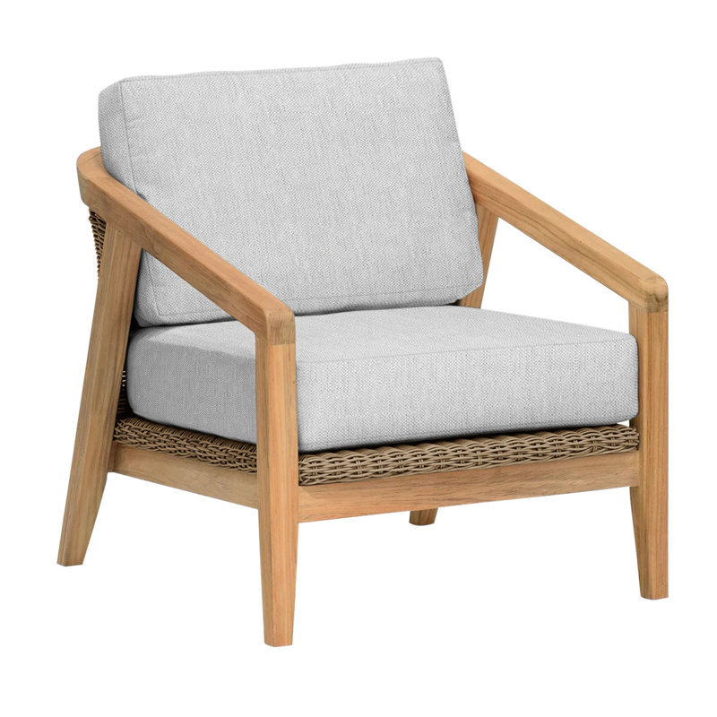 Spencer Outdoor Lounge Chair, Linen Shale, Spencer Willow