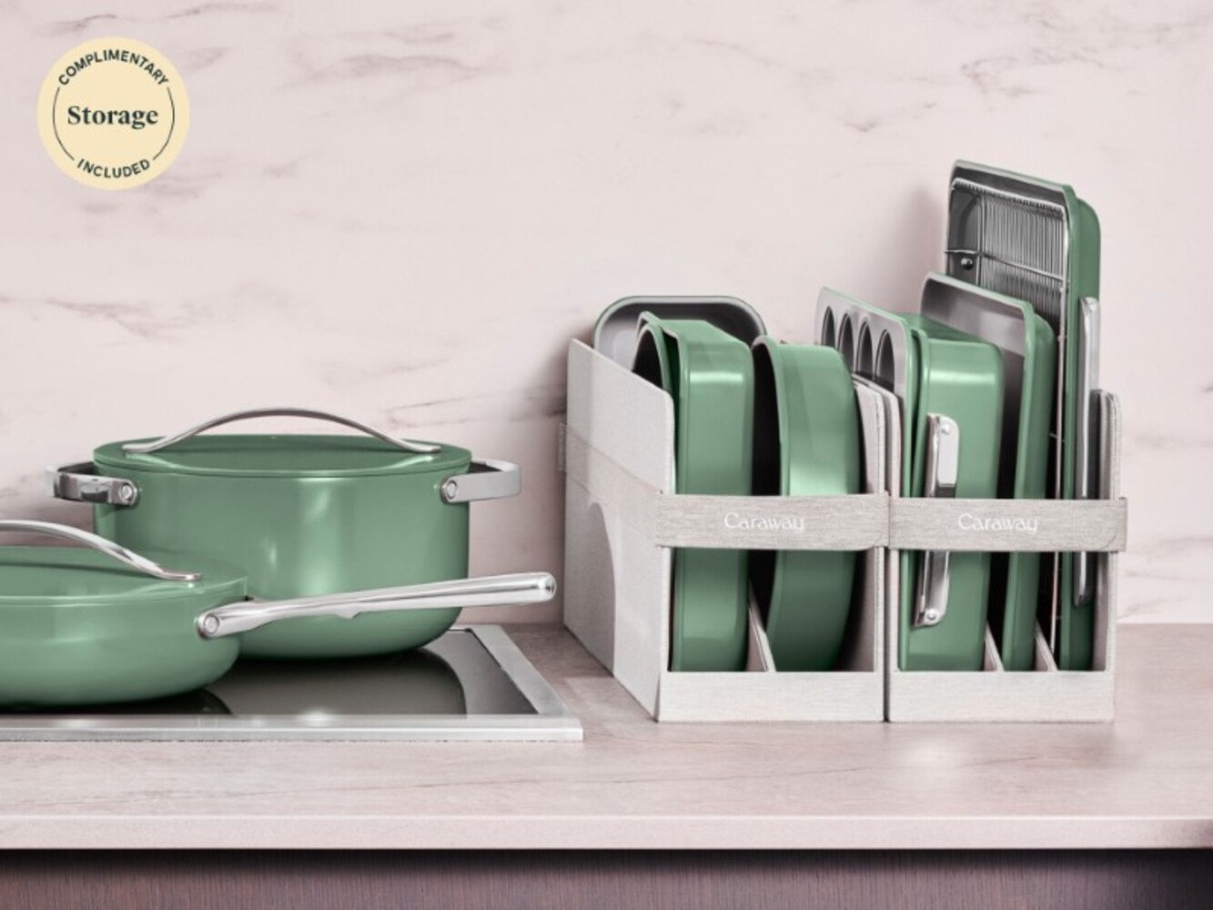 Caraway 11-Piece Nonstick Bakeware Set, Sage