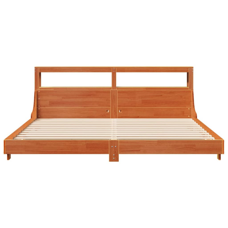 Columbus Bed, Wax brown, 200 x 200cm