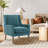 Ayran Upholstered Wingback Armchair with Solid Wood Legs (Set of 2)-1412174355