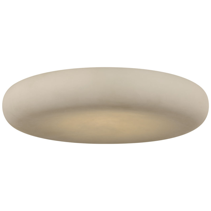Kelly Wearstler Formosa 22" Flush Mount, Alabaster/Polished Nickel