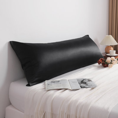 Satin Body Pillow Pillowcase, Hidden Zippered Pillow Cover, Slip Cooling - NTBAY