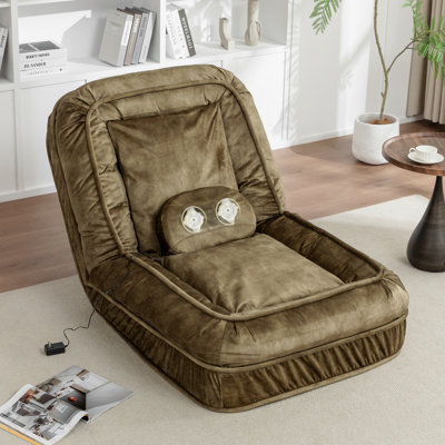 Lit pour chien rembourré pour adultes et animaux de compagnie, avec 5 positions ajustables et coussin de massage, canapé de plancher avec 2 coussins moelleux