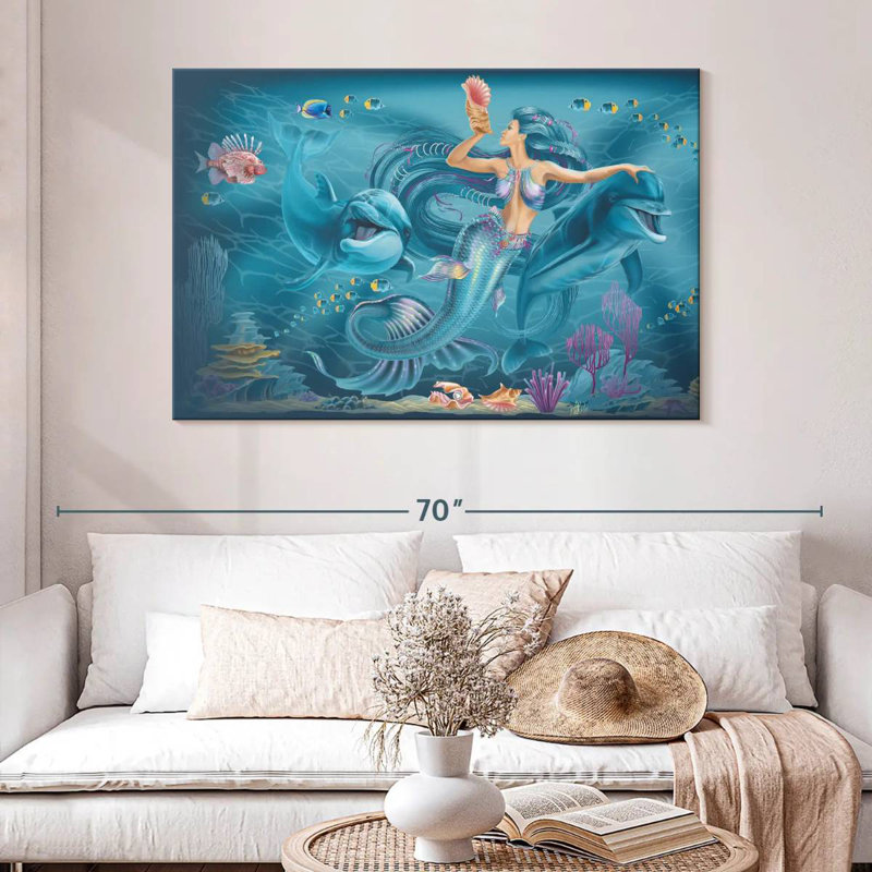 Kelan Singing Mermaid, 32" H x 48" W
