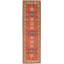 Tapis de couloir en Tapis décoratif laine rouge/brun de conception unique 2 pi 7 po x 9 pi 9 po noué à la main New Age Finest