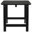 Table d'appoint d'extérieur en plastique recyclé toutes saisons noir