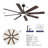 Large Ceiling Fan with Light: Modern 8-Blade Outdoor Ceiling Fan with Remote Control - Dimmable Black Large Fan Light for Indoor Use, Reversible, 6-Speed Quiet DC Motor-1027165530