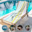  Serviette de plage en microfibre légère, absorbante et sans décoloration, 30 po x 60 po, bande arc-en-ciel pastel-1912309654