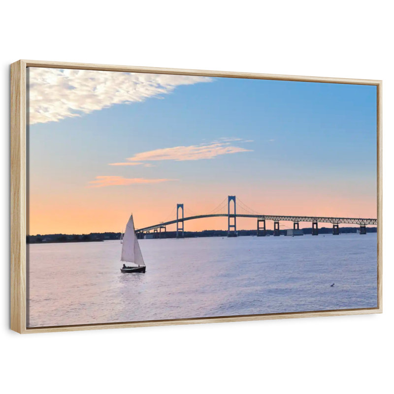 Pont de Newport, Cadre flottant en bois naturel, 31 po x 21 po
