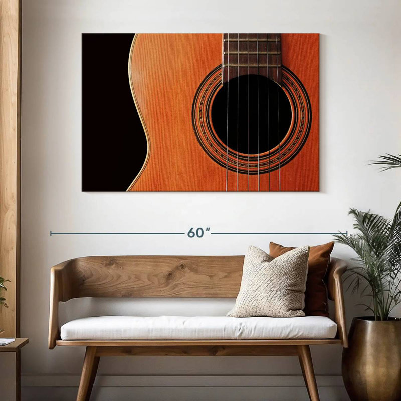Guitare acoustique en bois Abarca, H 32 po x l 48 po