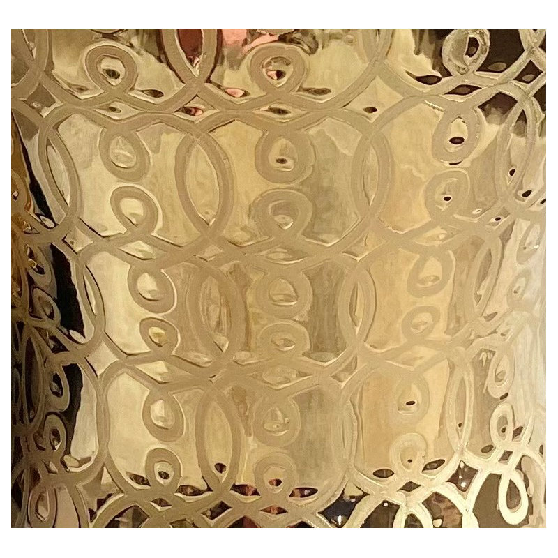 Handmade Ceramic / Porcelain Ginger Jar, Gold, 19" H x 10" W x 10" D