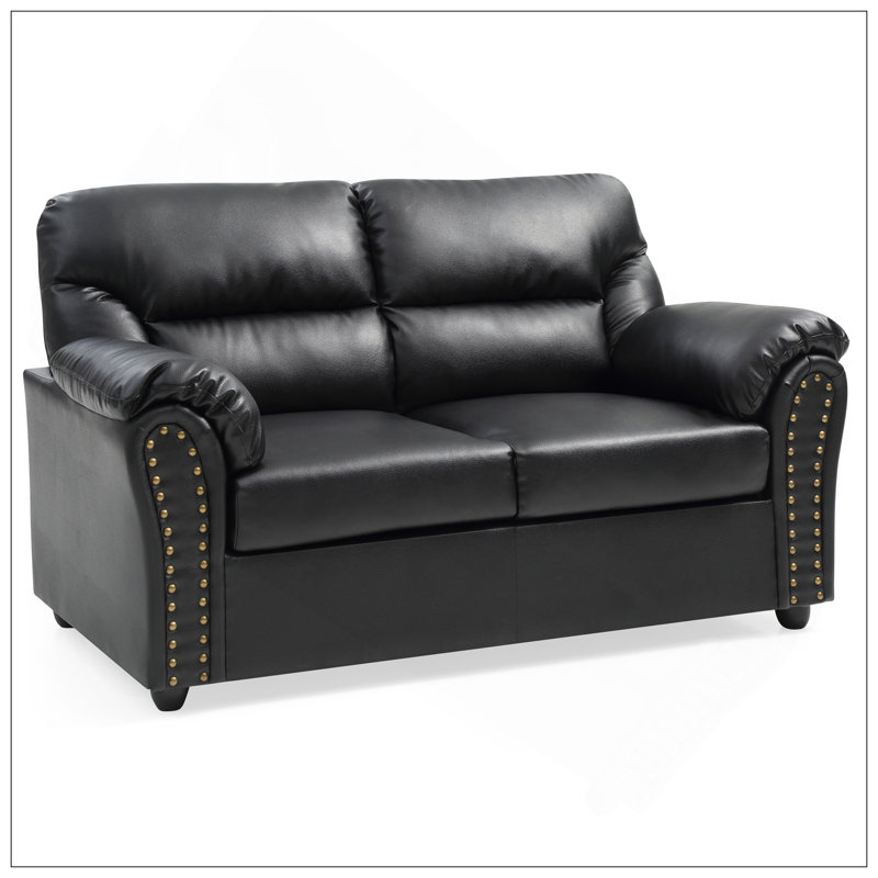 Causeuse chic et rembourrée noire pour la vie moderne