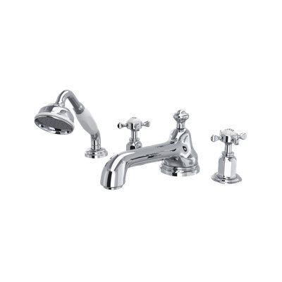 Edwardian 4-Hole Deck Mount Tub Filler With Low Spout