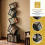 Bibliothèque d'angle, support de rangement sur pied, présentoir en fer forgé, noir