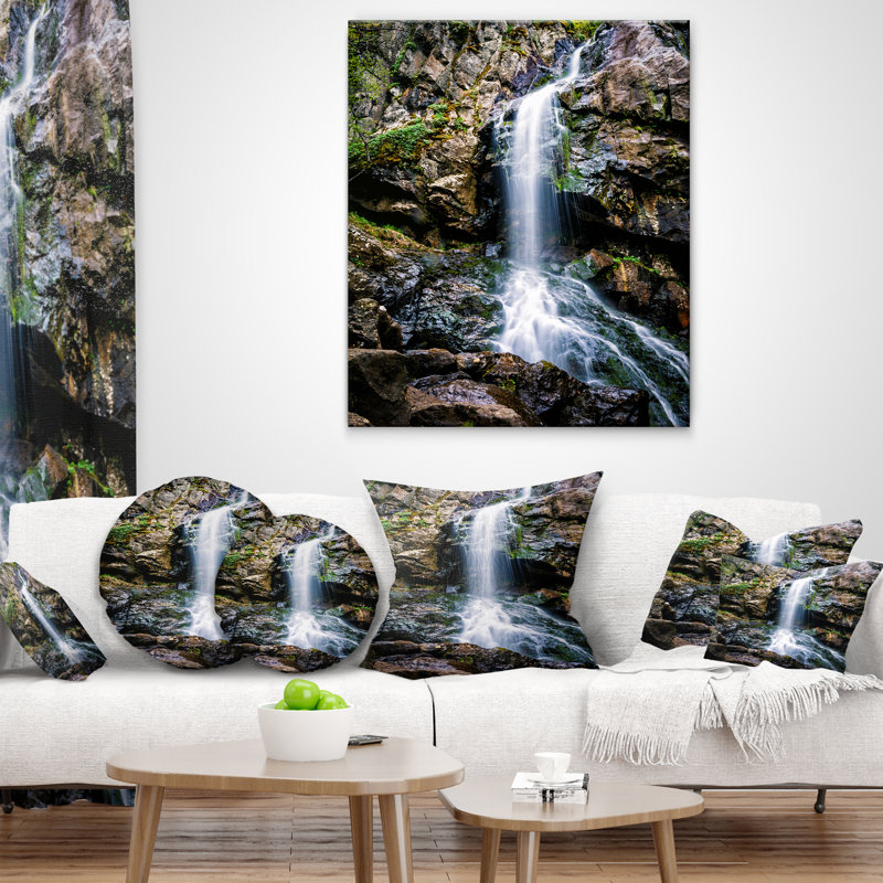 Coussin imprimé en cascade à sofia, 16 po x 1 po
