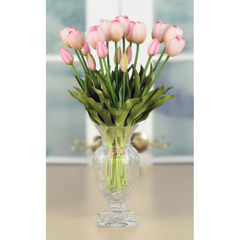 Blooming Tulip Bunch - 15 Inches Set Of 6, Lavender